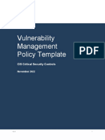 Vulnerability Management Policy Template For Control 7