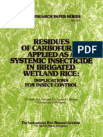 IRPS 17 Residues of Carbofuran Applied as a Systemic Insecticide in Irrigated Wetland Rice