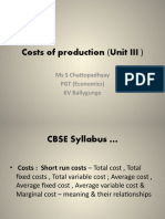 Costs of Production (Unit III)