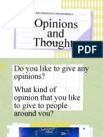 Opinion and Thought