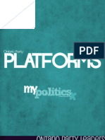 Ontario Provincial Elections 2011 Platforms