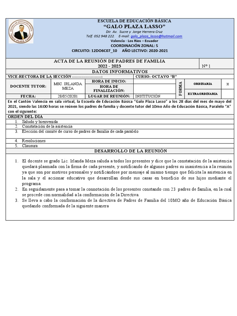 Acta Comite de Grado de PP - FF y Estudaintes | PDF