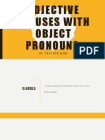 Adjective Clauses With Object Pronouns