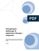 Manageengine Opmanager & Applications Manager - Integration