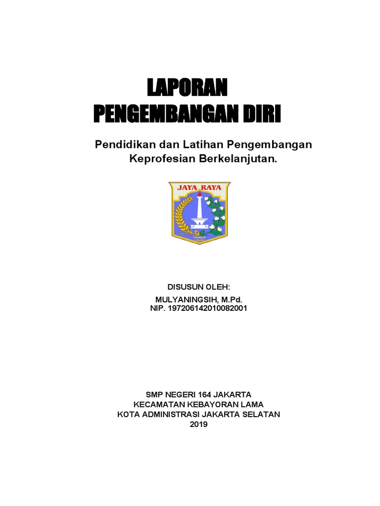 Laporan Pengembangan Diri Guru 2019 | PDF