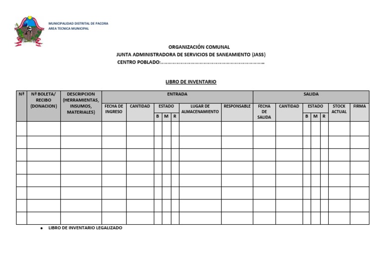 Libro de Inventario | PDF