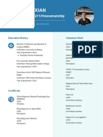 Blue Light Blue Color Blocks Physician CV