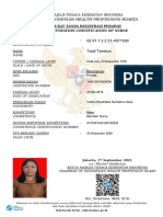 (The Indonesian Health Profession Board) : Registration Certification of Nurse