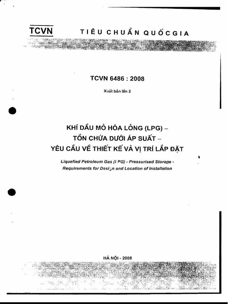 TCVN 6486:2008 LPG Storage Standards | PDF | Gases | Resource Extraction