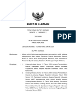 Perbup Sleman No. 14 Tahun 2011 TTG Tata Cara Perhitungan Pajak Reklame