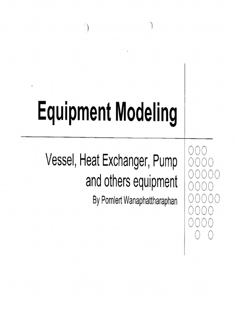 Equipment Modeling | PDF