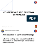 Conference Briefing Techniques
