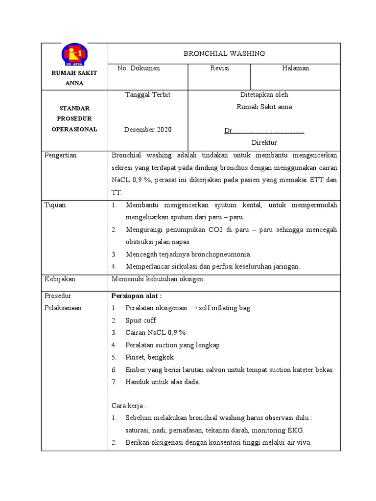 Bronchial Washing | PDF | Griya & Taman | Kesehatan Holistik