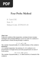 Four Probe Method