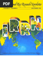 International Rice Research Newsletter Vol.11 No.6