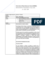 Lesson Plan Template Divine Heart of Mary Montessori School Week 1 G10