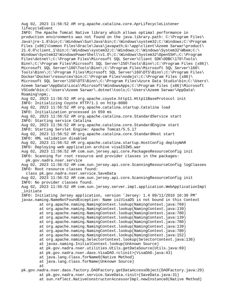 Tomcat log pdf microsoft windows software engineering