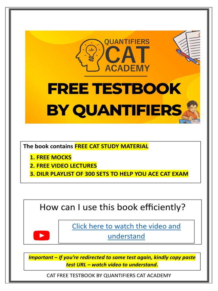 Free CAT Testbook by Quantifiers CAT | PDF | Mathematics