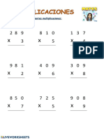 Resuelve Las Siguientes Multiplicaciones