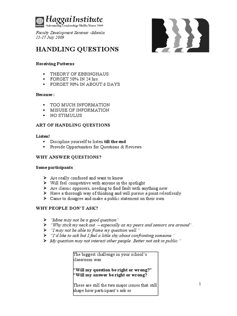 11 Handling Questions PDF