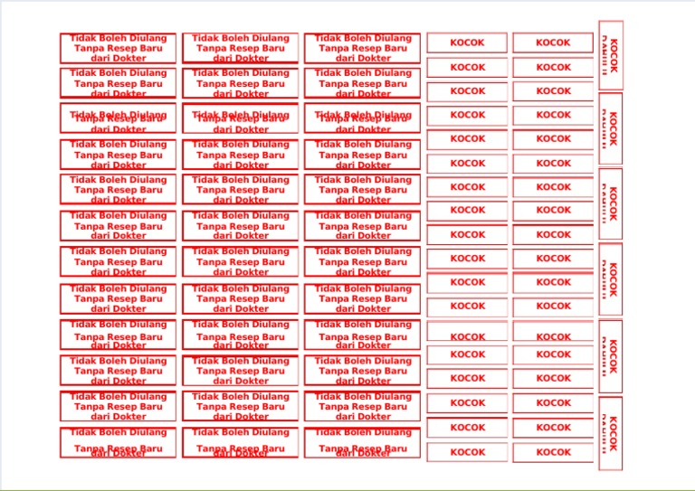 Label Obat: Aturan Resep Dokter | PDF | Griya & Taman | Teknologi ...