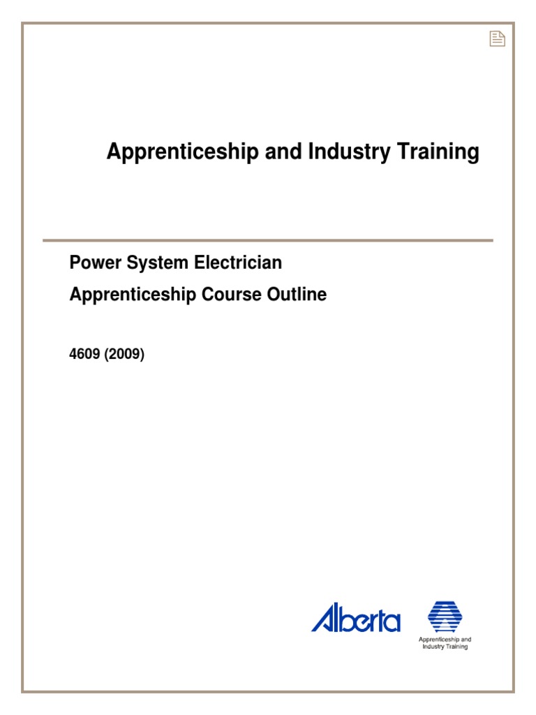 Elctrician Course - Outline Apprenticeship and Industry Training | PDF