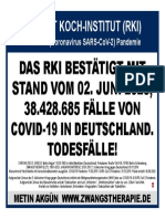 Das Robert Koch-Institut (RKI) Bestätigte Am 02.06.2023, 38.428.685 Fälle Von COVID-19 in Deutschland. Todesfälle.
