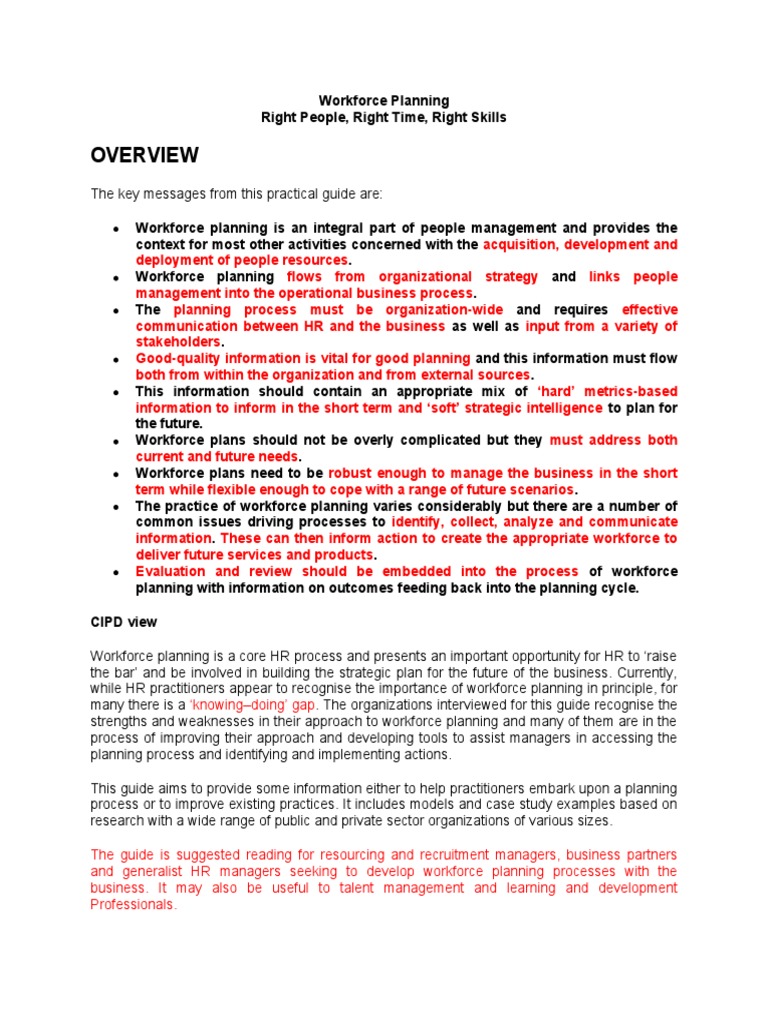Workforce Planning | PDF