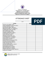 Attendance Sheet Kinder - 2020-2021