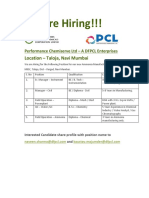 Performance Chemiserve LTD Taloja Navi Mumbai Is Hiring 1689076533