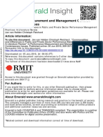 Performance Measurement and Management Control