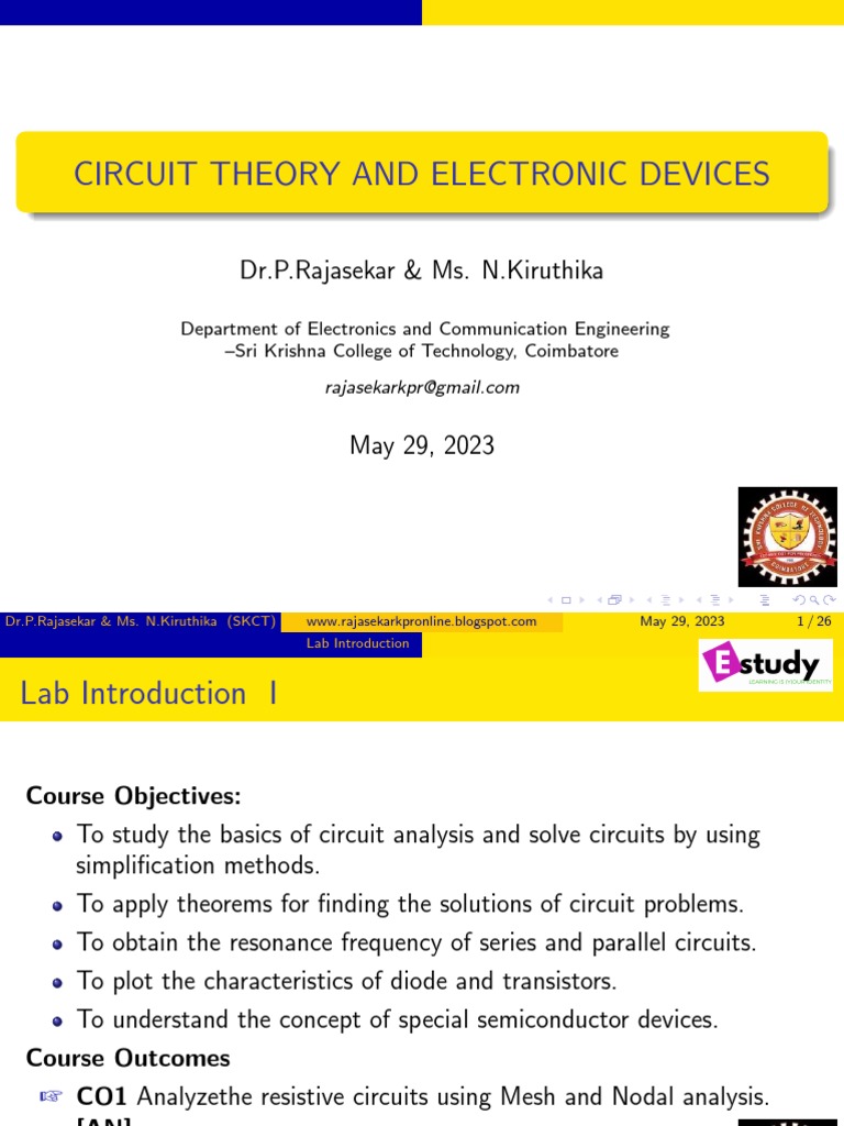 Circuit Lab Introduction I ECE - Partial Notes | Download Free PDF ...