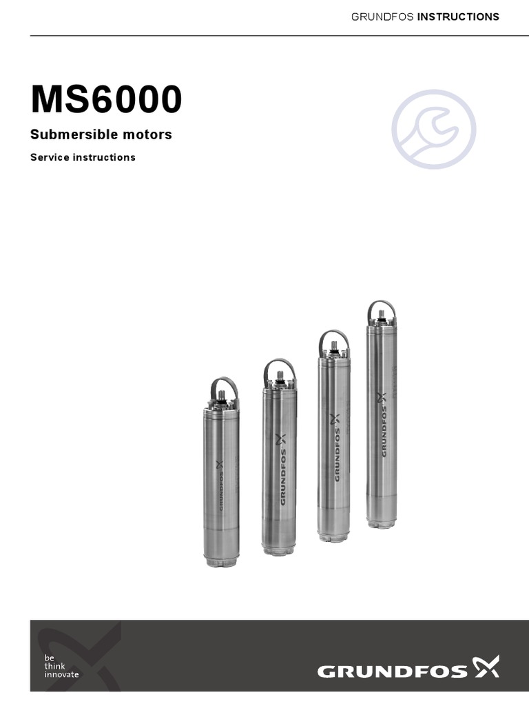 MS6000 Submersible Motor Service Guide | PDF