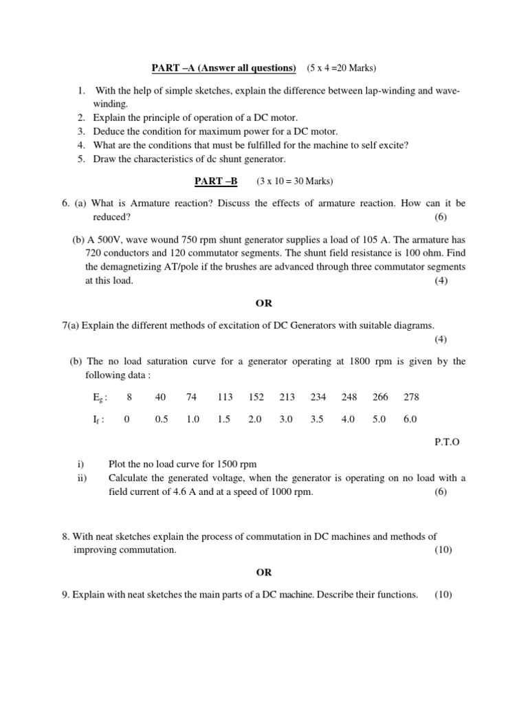 PART - A (Answer All Questions) : (5 X 4 20 Marks) | PDF