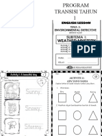 English Modul Transisi Tahun 1 Tema 3