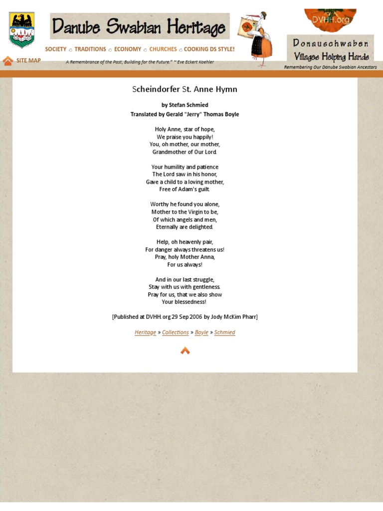 Scheindorfer St. Anne Hymn by Stefan Schmied PDF