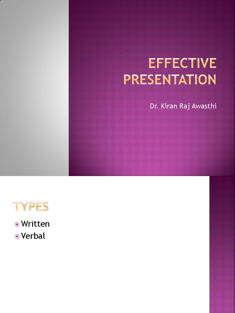 Effective Presentation Skills | PDF | Attitude (Psychology ...