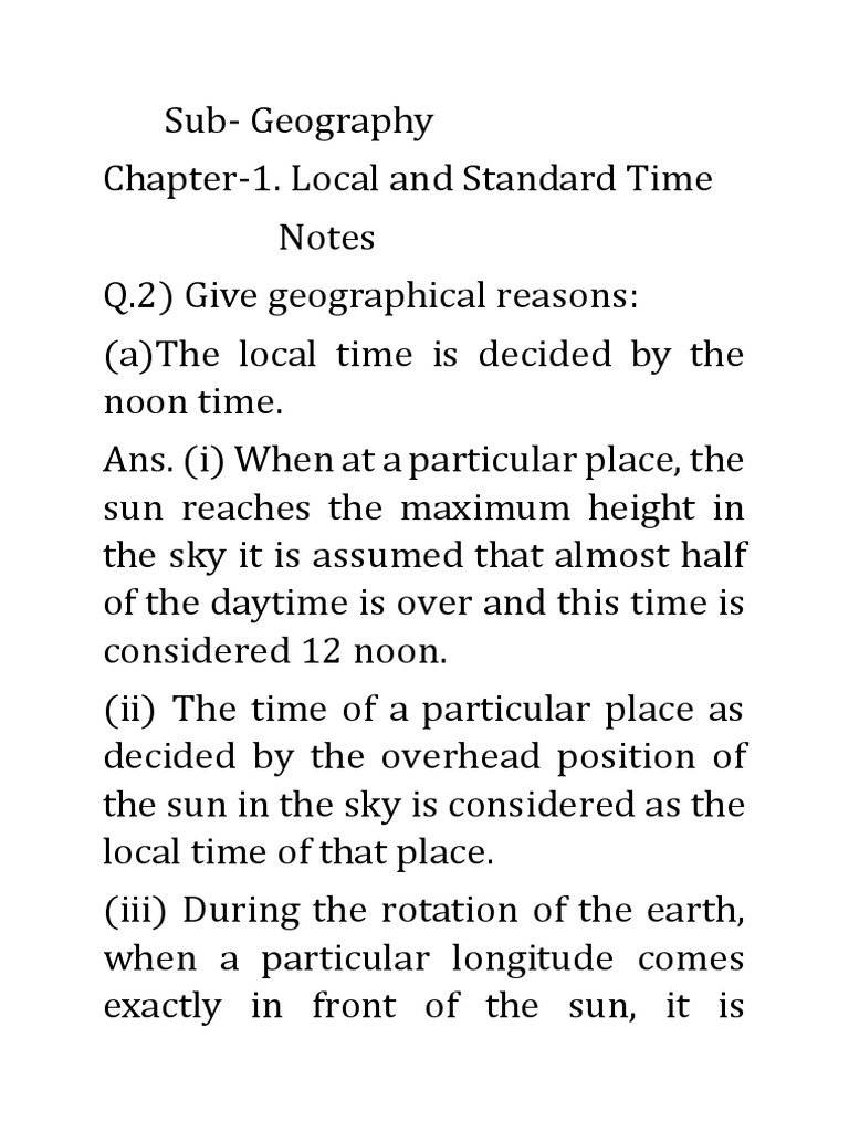 Geography Chap 1 STD 7 PDF