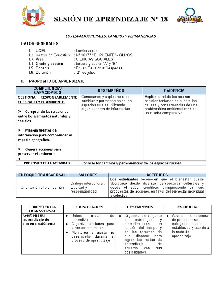 Cambios y Permanencias en Espacios Rurales | PDF | Crecimiento personal ...