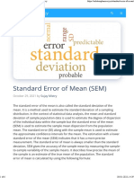 Standard Error of Mean SEM 30012023