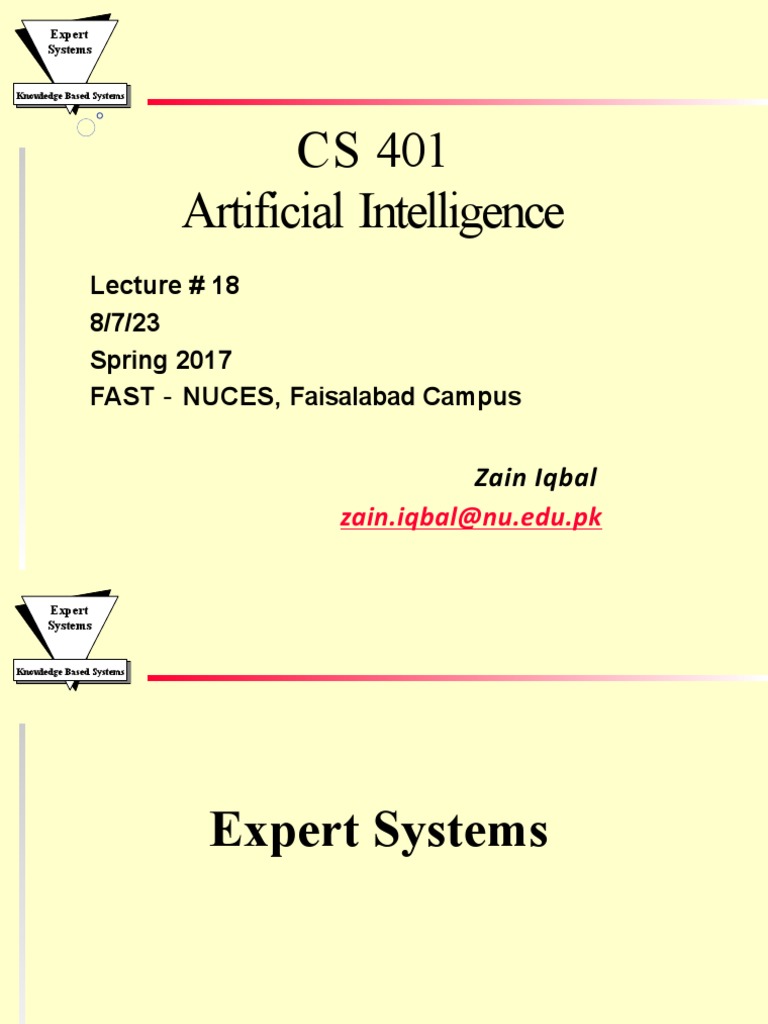 AI Lecture+18+ Expert+Systems | PDF | Expert | Knowledge