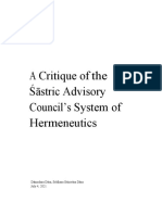 Critique of SACs Hermeneutical System