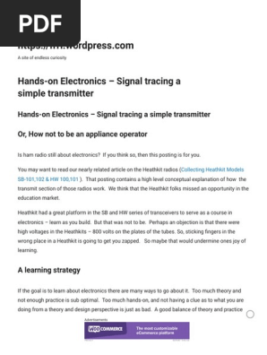 Signal tracing a simple transmitter