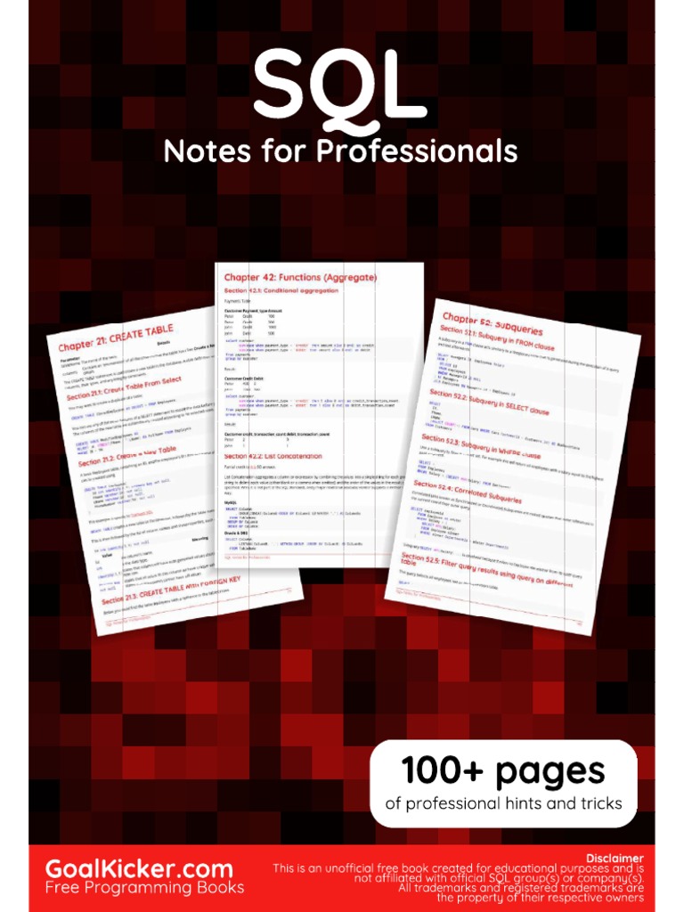 Sql detailed notes for professionals 1672765219 pdf