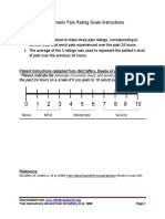 Numeric Pain Rating Scale Instructions