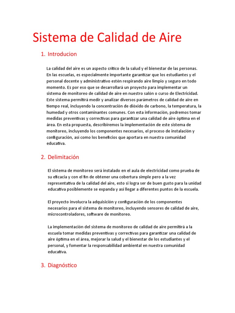 Sistema de Calidad de Aire | PDF | La contaminación del aire ...