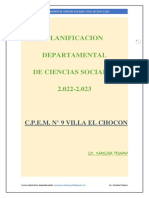 Planificación Departamental 2022