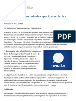 Artigo - A Inovação Do Atestado de Capacidade Técnica Operacional (ConJur - Santos e Tapia)