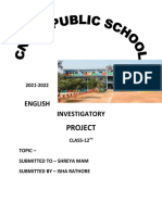 Project: English Investigatory