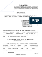 Modelo de Execução Extrajudicial - NOTA PROMISSÓRIA - Inadimplemento